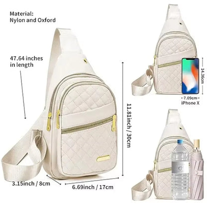 Chest Bag 2025 Ladies Waterproof Oxford Cloth Chest Bag Women Small Sling Backpack Anti-Theft Pouch Shoulder Bag